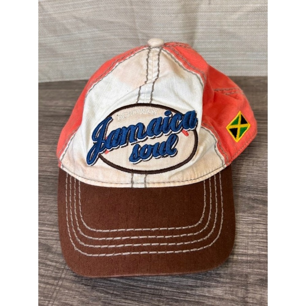 Pier 27 Ocho Rios Jamaica Soul Baseball Cap Coral Brown Adjustable Hat